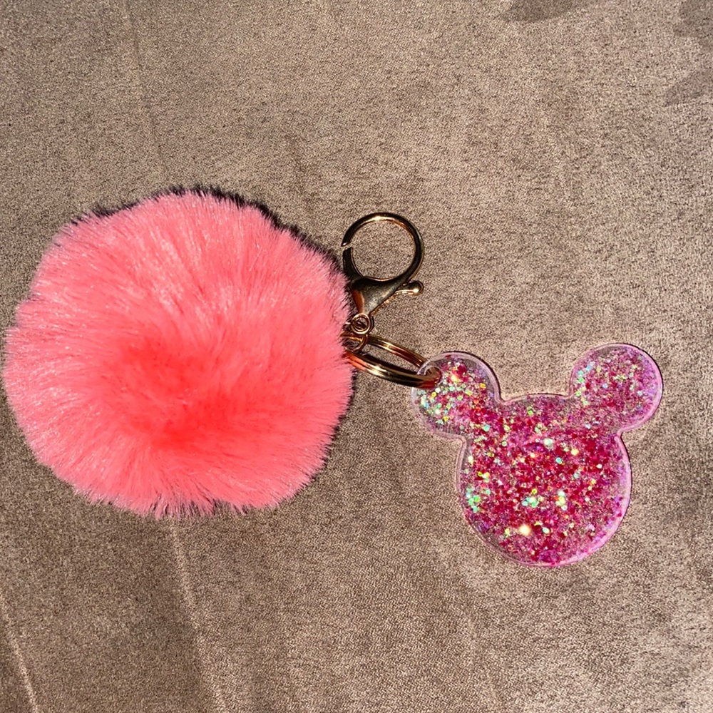 A Minnie Mouse resin handmade keychain